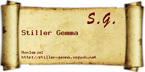 Stiller Gemma névjegykártya